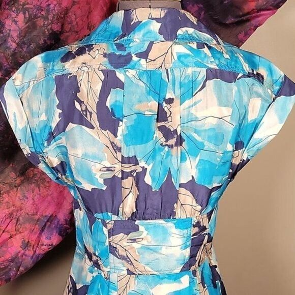 Nanette Lepore Silk Fit & Flare Dress Sz 4 - Picture 6 of 13